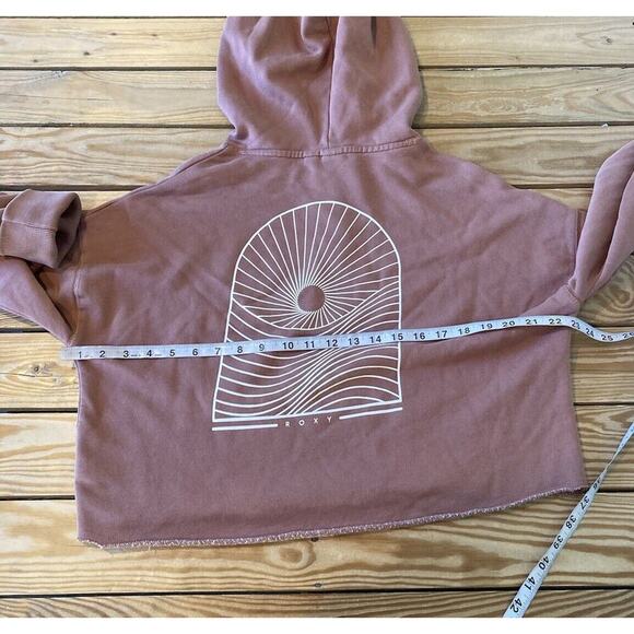 Roxy Hooded Sweatshirt Size Small Women’s Mauve - Picture 8 of 9